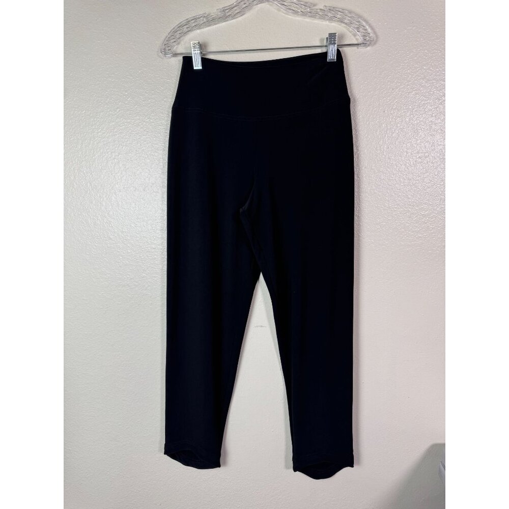 Sympli Black Stretch Cropped Pants Size 6 Pull on Capsule Minimalist Neutral